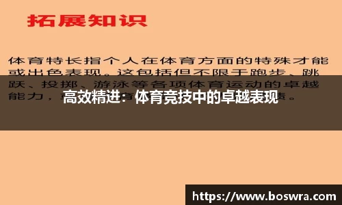 高效精进：体育竞技中的卓越表现
